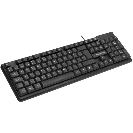 TECLADO TACENS ANIMA, ECO DESIGN, USB PRETO